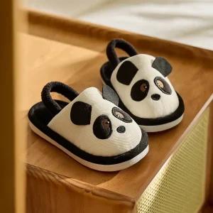 Toddler Lined Clog Slippers Winter Garden Sandals Kids House Shoes Warm Slip on Sneakers Cartoon Slides for Boys and Girls