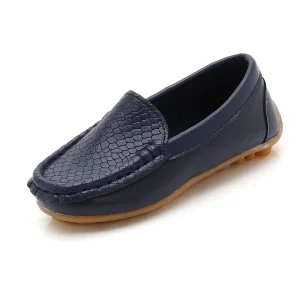 Toddler Little Kid Boys Girls Slip On Loafers Dress Flats Soft Comfortable Children Casual Walking Shoes PU Leather Driver Shoe
