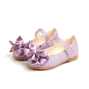 Toddler Little Kid Girl’s Angel Dress Mary Jane Ballet Flats Bow Flower Girl Wedding Party Ballerina Flat Shoes