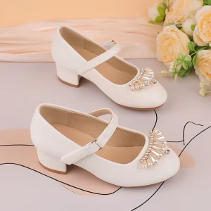Toddler/Little Kid Girl’s Ballet Dance Shoes Korean Sweet Princess Shoes Mary Jane Apply to School Shoes for Girls Customizable