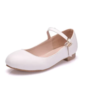 Toddler Little Kid Low Heels Shoes Girls Dress Shoes Princess Ballet Flats for Wedding Party School