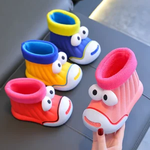 Toddler Plush Lining Rain Boots for Children Safety Rainy Boots Kids Waterproof EVA Rain Shoes Thermal Snow Boots for Mucd Boots