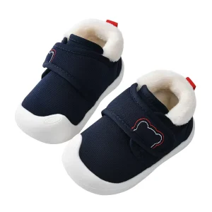 Toddler Shoes Baby’s Autumn and Winter Baby Shoes Soft Soled Plush Cotton Shoes
