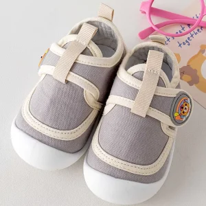 Toddler Shoes Grey Soft Sole Non-slip Hook-and-loop Easy On/Off Custom Logo for Baby Retailers