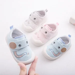 Toddler Shoes Unisex 0 2 Years Autumn Soft Sole Non Slip Hook & Loop Closure Animal Prints Breathable