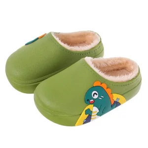 Toddler Soft Plush Indoor Waterproof House Slippers Cozy House Toddlers Slippers Warm Winter Kids Slippers with Plush