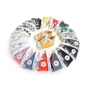 Toddler Unisex Casual Boys Girls Breathable Canvas Sneakers Crib Pre Walker Baby Shoes