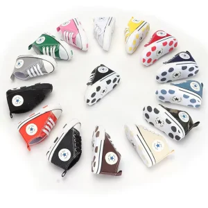 Toddler Unisex Casual Boys Girls Breathable Canvas Sneakers Crib Pre Walker Baby Shoes