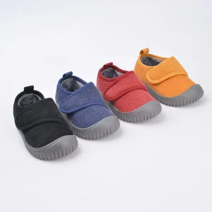 Toddler Warm Lined Non Slip Sock Shoes Multi Color Hook & Loop Breathable Mesh Indoor Outdoor First Walkers for Baby