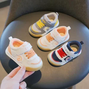 Toddler Wide Toe Box Barefoot Shoes Hook & Loop Closure Arch Support Anti-Slip Four Seasons Use for Boys & Girls 4-6Y