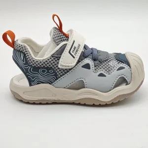 Toddlers’ Closed Toe Summer Sandals Velcro Breathable Mesh EVA Sole Non Slip Outdoor Beach Kids First Walking Shoes