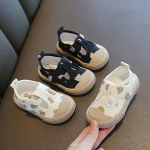 Toddlers Soft Bottom Cartoon Baby Summer Shoes Baby Shoes Canvas Baby Walking Shoes