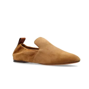 Top grain Leather Breathable Slip On Light Weight Summer Spring Autumn School Casual Shoes Narrow Fit Ballet Flats Arch Support