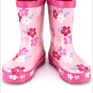 Trade Assurance Waterproof Personalized Logo Pink Rainbows Anime Full Imprinted Kids Waterproof Rain Boots