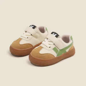 Trendy Baby Shoes 0-3 Preppy Style Kids Sneakers Vibram Outsole Winter Spring Color Block Casual for Toddlers