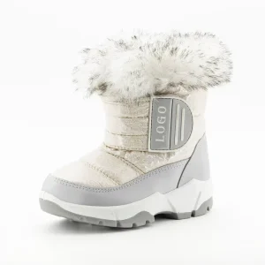 Trendy Beautiful Warm Unisex Kids Pull on Nylon Snow Boots Anti-slip Winter Boots for Children