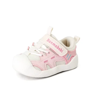 Trendy Kids Sneakers 1-4 Years Breathable PU Mesh Upper Non-Slip TPR Sole High Quality Toddler Walking Shoes Boys Girls