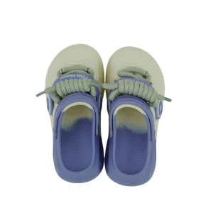 Trendy Letter Print Platform Clogs EVA Cushioning Breathable Anti-Slip Waterproof Closed Toe Summer Garden Shoes