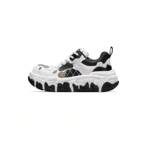 Trendy Unisex Chunky Walking Casual Shoes Multi Color Thick Sole Sneakers Designer Shoes for Men Women