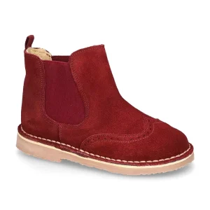 Trendy Unisex Kids Suede Leather Ankle Boots Comfortable Autumn Winter Shoes Genuine Leather Flat Western Printed for Children