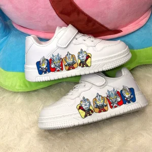 Ultraman Children’s Shoes Cartoon Style Casual Ultralight Sneakers Boys White Sports Shoes