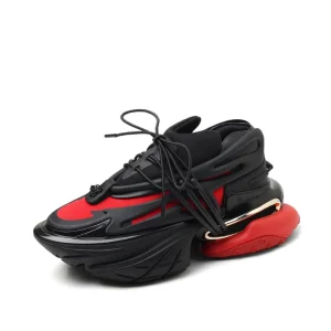 Unique Lace-up Sneakers for Men Women Chunky Platform Luxury Outdoor Sports Running Shoes PU Upper Anti-Slip