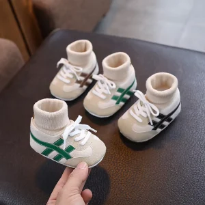 Unisex Autumn and Winter Breathable Infant Toddler Walking Shoes Boys Girls Sock Head Shoes Baby Shoes