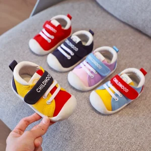Unisex Baby Non-Slip Breathable Quick Dry Socks Shoes with Cotton Upper and Rubber Sole for First Walkers