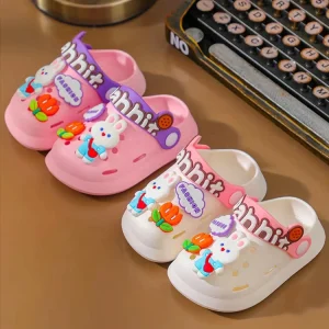 Unisex Cartoon Hotel Bedroom Slippers for Kids Summer Winter Non slip Waterproof Footwear