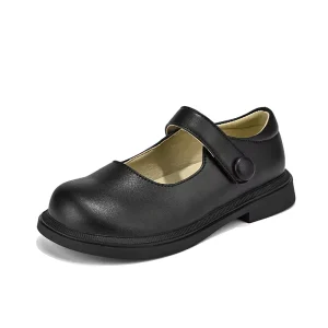 Unisex Children Leather Shoes Light weight Breathable Anti slip Rubber Casual Student Shoes for Kids Girls