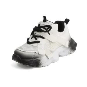 Unisex Children’s Casual Sports Shoes Breathable Mesh Lace Up Dress Running Shoes White Boys Girls Spring Autumn Big Kids