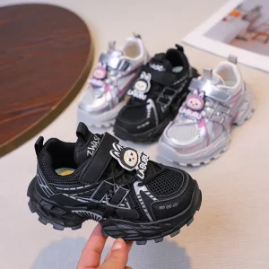 Unisex Children’s Casual Summer Shoes Double Mesh Sneakers Hook and Loop Closure Rubber Outsole