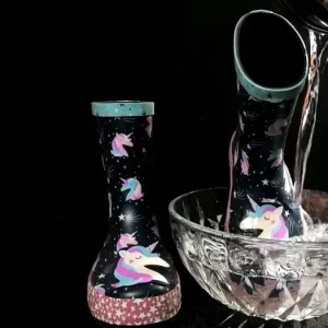 Unisex Custom Printing Color Toddler Change Color Kids Rubber Rain Boots