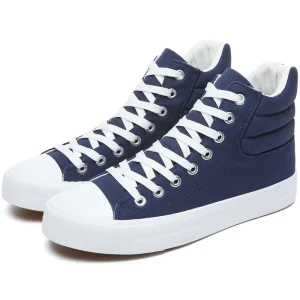 Unisex Fashion Kids White Platform Lighted Trendy Canvas High Top Sneakers Autumn Spring Summer