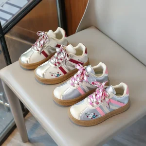 Unisex High Quality Casual Shoes Sport Outdoor Sneaker Flat Ankle Coverage Breathable Soft Warm Spring Autumn Style Lace-Up Kids