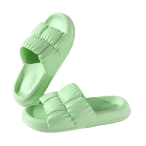 Unisex Indoor Slippers Cute Open Slide Sandals Soft Soles Anti Slippery Flat Design Light Weight Good Summer