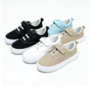 Unisex Kids Floral Print Canvas Leisure Sneakers Magic Tape Summer Walking Shoes Men’s Lightweight and Fashionable