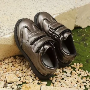 Unisex Kids School Shoes Sneakers Lightweight Comfortable Black PU Leather Party Spring Casual Shoes