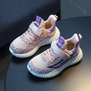 Unisex Kids’ Shoes 6 12 Years Old Spring Summer Breathable Mesh Lightweight Running Footwear Hook Loop Anti Slippery Anti Odor
