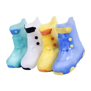 Unisex Kids Waterproof Midi Rain Boot with Round Toe Comfortable PVC Insole Anti Slip for Winter Summer Autumn Seasons