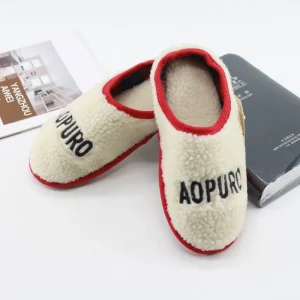 Unisex Kids Winter & Spring Warm Anti-Slip Sherpa Slippers Cute Velour Baby House Shoes for Boys Comfortable Lightweight