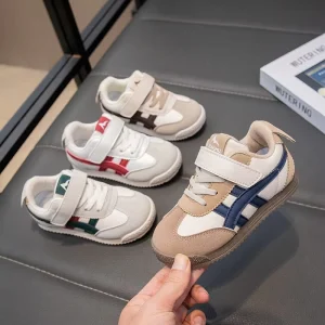 Unisex New Fashion Baby Shoes Anti slip Flat Sole Soft PU Material for Kids 2 12 Years Spring Autumn Style