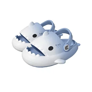 Unisex Shark Cartoon EVA Kids slippers Summer Indoor Non slip Soft soled Crib Clogs Sandals