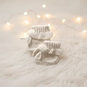 Unisex Spring Autumn 100% Cotton Comfortable Warm Baby Knit Booties Laciness Design Newborn Toddler Gift Socks for 0-12 Months