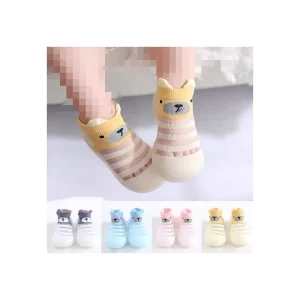 Unisex Spring Summer Combed Cotton Non-Slip Breathable Soft-Soled Shoes Mesh Baby Floor Socks for Baby Toddler