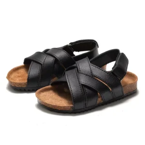 Unisex Stylish K Style Beach Flip Flops Summer Kids Sandals Flat Feature Breathable Outdoor One Line Shoes Students Babies