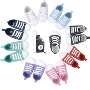 Unisex Summer Classic Baby Canvas Sneakers Newborn Star Print Infant Toddler First Walkers Anti Slip Baby Shoes for Boys Girls