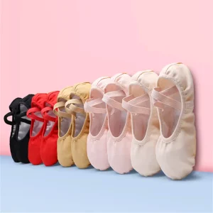 Upgraded High Quality Kids Girls Women Men Boys Lace up Free Dance Shoes Ballet Flats