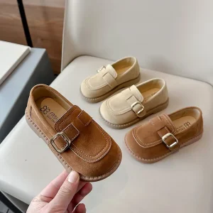 Versatile Soft Soled Girls’ Casual Shoes Solid Color Single Shoes Fashion Kids Shoes