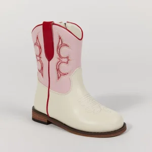WETKISS Custom Toddler Shoes Pink Girls Ankle Boots Western Embroidery Cowgirl Boots Summer Kids Cowboy Boots with Zipper